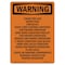 Signmission OSHA WARNING Sign, Crane Pre-Use Inspection, 7in X 5in Decal, 5" W, 7" L, Portrait OS-WS-D-57-V-13627 - alternate 1